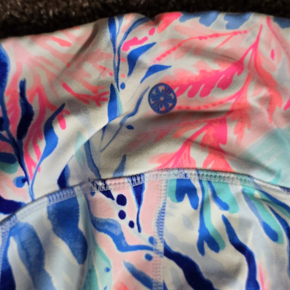 Lilly Pulitzer Luxletic Leggings XXS Womens Blue Pink - Picture 7 of 7